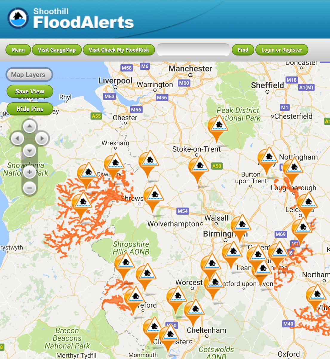 DaveThroup's tweet photo. As predicted, last night’s heavy rain has resulted in many of our local rivers responding.

Multiple flood alerts issued across our patch on big and small rivers. https://t.co/1rVfyXpxgR