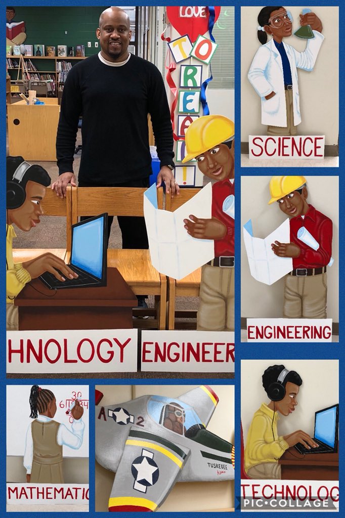 APSTAGAcademy's tweet photo. Local artist B. Jackson has done it again with these personalized TAG figures to represent STEM and our logo! His work is amazing! Thx @MSMEDU for your 💰 @apsupdate @Atldepsupt  @CarstarphenMJ @AssocSupBrown @TAGAMediaCenter @APSPartnerships https://t.co/tsPa9XovH2