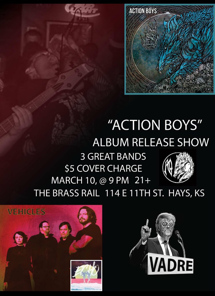 VEHICLEStheBAND's tweet photo. Tonight we are playing in Hay, KS at The Brass Rail!! Bring yo friends!!
#hayskansas #kansasmusic https://t.co/ZQYpGltv1Z