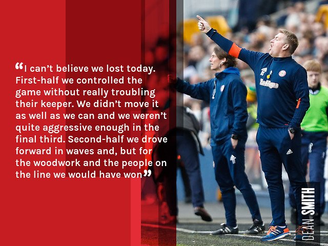 BrentfordFC's tweet photo. 💬 Dean Smith couldn’t believe his side left The Den with nothing to show for their performance today
👇
https://t.co/RTzko096R3
#MFCBEES https://t.co/ZOmNHtHNdV