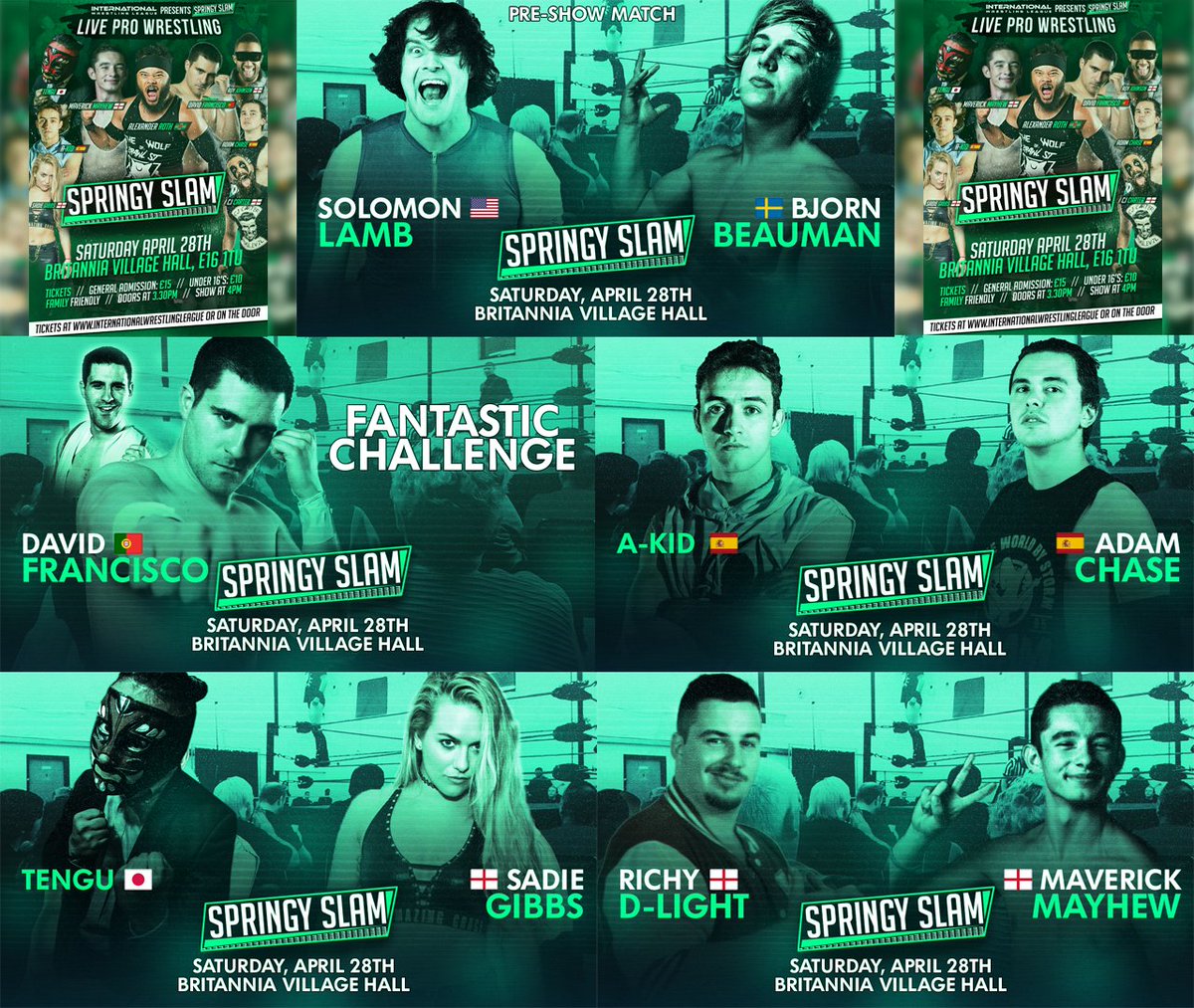 IntWresLeague's tweet photo. ICYMI: Here's all of the announced matches for IWL:Springy Slam!

Tickets at https://t.co/1J1lQ6ET9o https://t.co/zJgNNL4Y9B