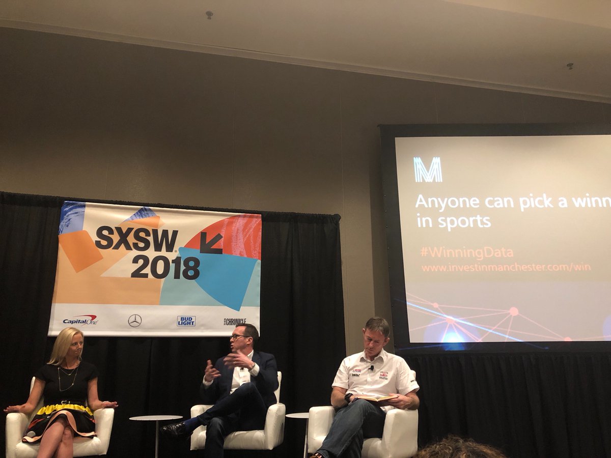 BESTUoM's tweet photo. Modelling people and performance - hearing about the use of data for sports performance enhancement #SXSW #WinningData @MIDAS_MCR https://t.co/2pqg6VKMQ4