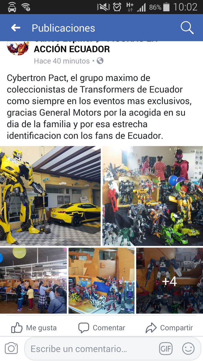 csespinel1978's tweet photo. Gracias GM Ecuador por su acogida durante el dia de la familia! #transformers #expotransformers #diadelafamilia @hevlix @payulero @cybertronpact https://t.co/2IviBXETf7