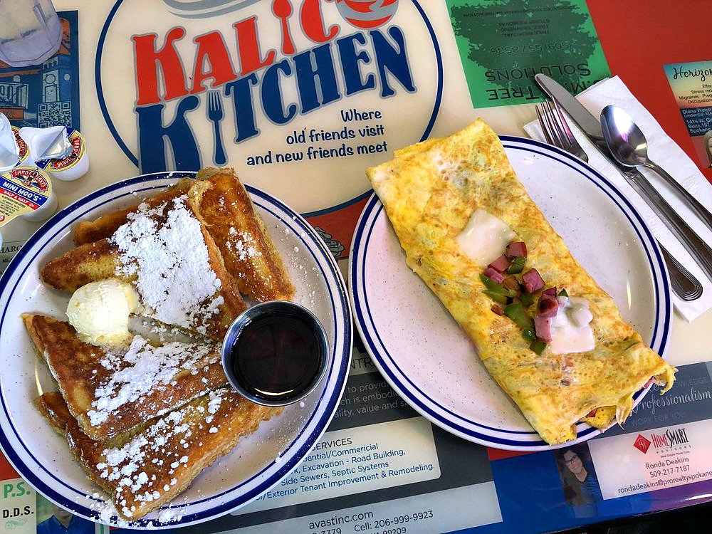 Kalico_KitchenW's tweet photo. “The dining room is spotless & well managed. The food is delicious, quick, & served by happy waitresses who help each other. The American dream in reality!” 5-⭐’s & a beautiful pic from Doug C. via #Yelp. #Thanks for the love, Doug! #KalicoKitchen #SpokaneEats #SpokaneWA https://t.co/qoGINP3XLC