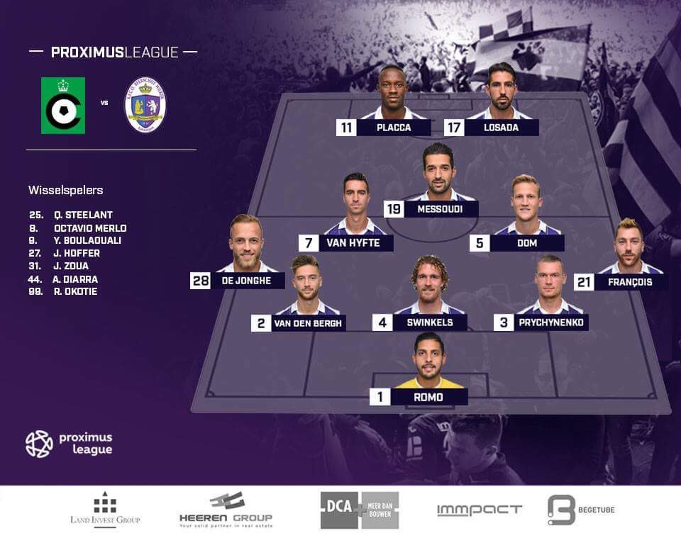 kbeerschotva's tweet photo. Nog 10 minuten tot de aftrap! Hier nog eens de startende 11 van trainer Marc Brys. #5FORGLORY #TogetherWeBuildHistory https://t.co/aCGkkDB6FP