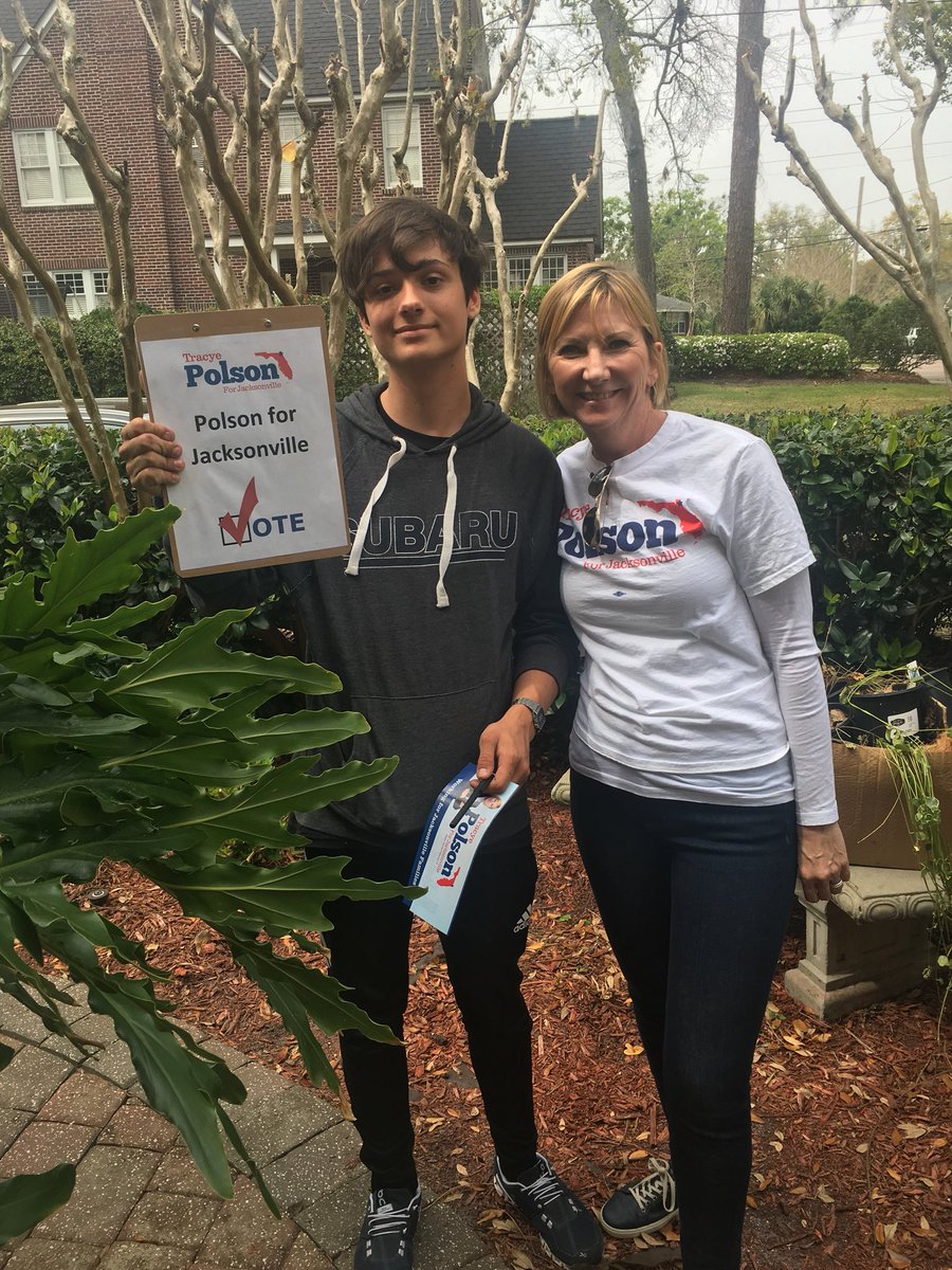 polsonforjax's tweet photo. This is Riley! He registered to vote today! #BeLikeRiley #SaturdayMotivation #Flip15 #ilovejax https://t.co/ZhjbHEeuAH