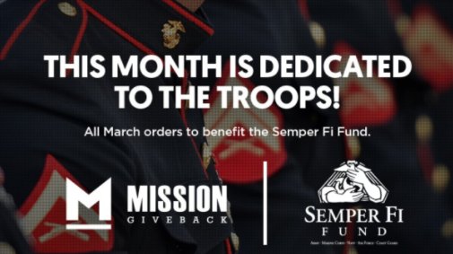 SemperFiFund's tweet photo. Calling all military, first responders and government employees! Shop GovX in March to get exclusive discounts and a portion of your order will benefit those we serve: https://t.co/yylrcWAuLN #MissionGiveback https://t.co/ktyy2PYSwv