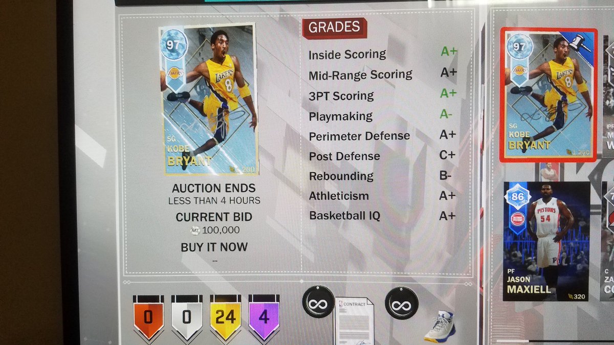 _KODEMAN_'s tweet photo. Fairwell, Kobe. π’ Xb1, 3 pt shoe. @2kAuctions @2KMyTeamAuction @Retweets2K #nba2k18 #nba2k18myteam #myteam @NBA2K_MyTEAM #2kauction #2ktvwow #2kauctions #2k https://t.co/TvYxCpNor7