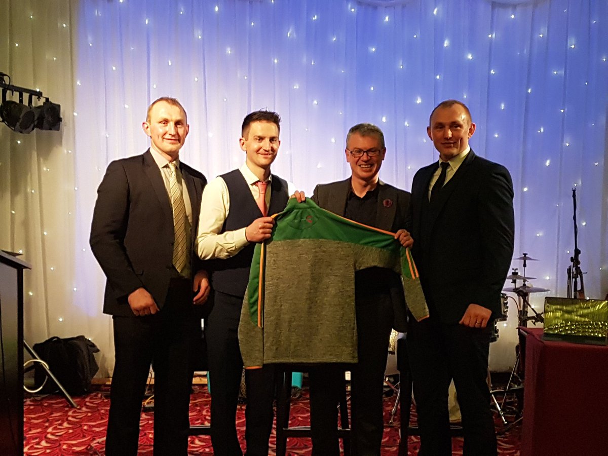 KK_GAA's tweet photo. Brilliant night at our Dinner Dance last night in the Bridge House. Congratulations to our Senior hurlers who collected their county medals. Special thanks to our guest @JoeBrolly1993 for his stories on the night, pictured below being presented with a new K/K top #optforlife https://t.co/SLr7lUwhLe