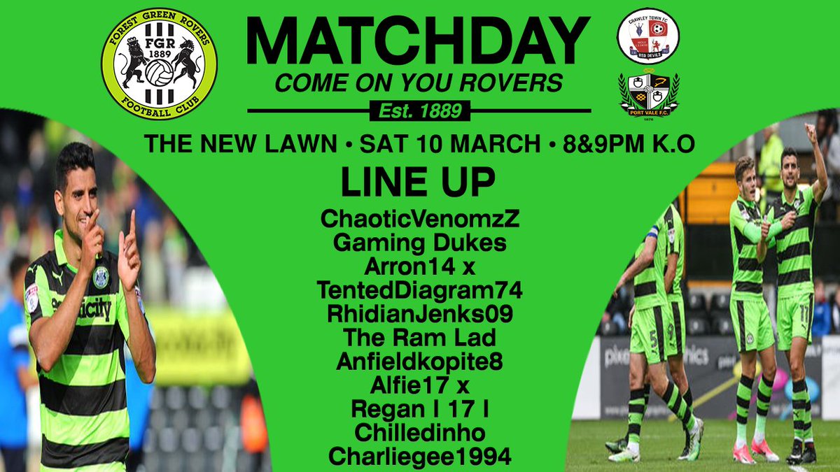 VFLForestGreen's tweet photo. Tonights team. A last minute 3-5-2  yay 😬

@TheVFL_ https://t.co/pXhYrmDVZq