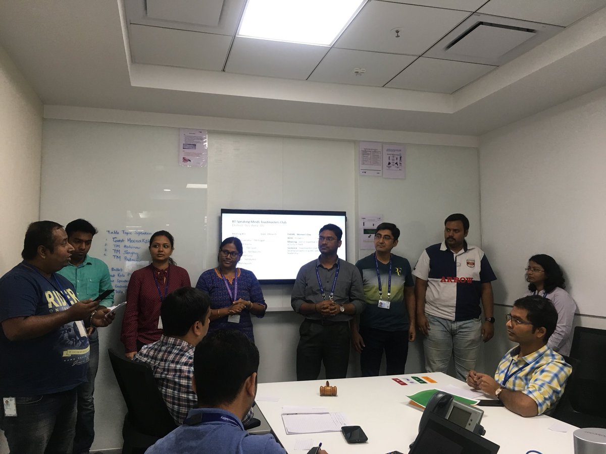 Toastmasters_D5's tweet photo. Congratulations BT speaking minds toastmasters club on your first meeting !! Hope to see many more amazing meetings ! Areas D5 district 92 #toastmasters #BritishTelecom #bangalore https://t.co/XxIUQQy3Zj