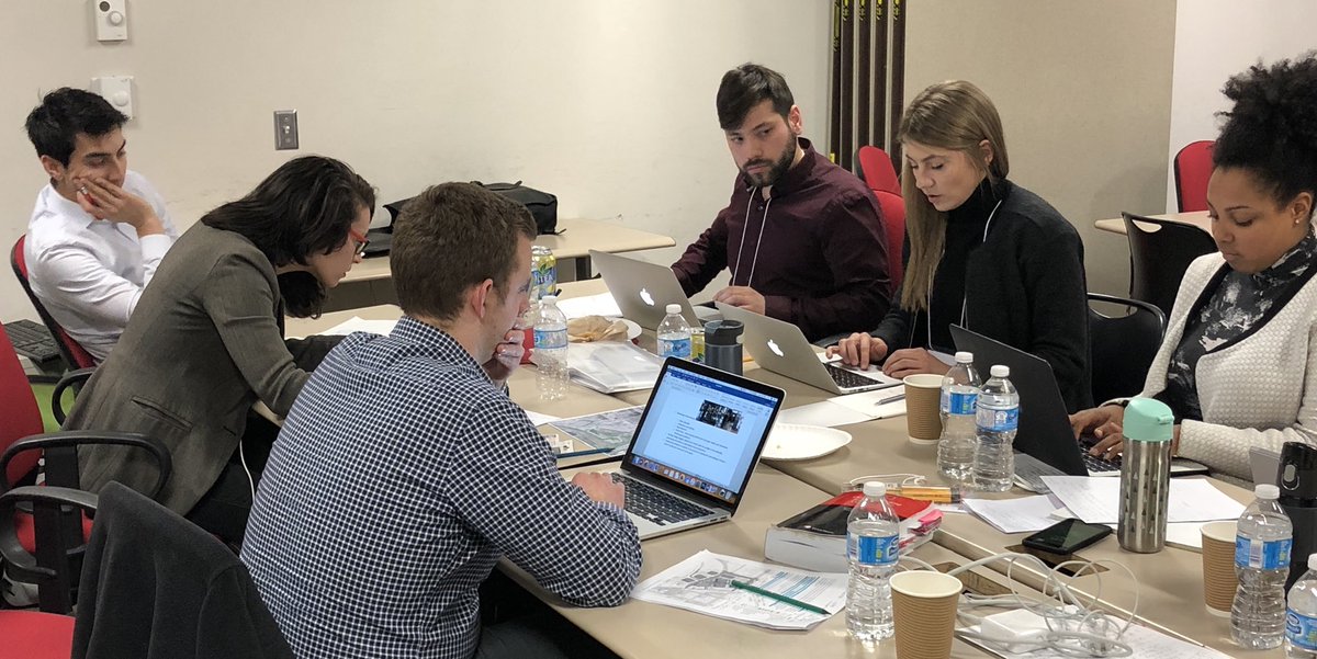 OntarioPlanners's tweet photo. For the past few hours our student teams have been brainstorming and crafting their plans on the case study. We’re getting down to the wire now - less than 1 hour to go before the competition closes and it’s time for their presentations! #oppicc #futureRPPs #PlanningStudents https://t.co/MEZCuRGEnu