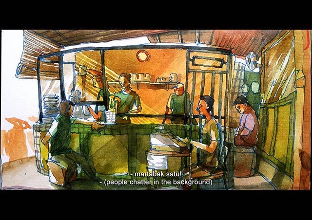 WildPleinArt's tweet photo. Creative work from @anuroe Adegan dari sketsa di warung bunana sanur. Sambil menunggu makanan tiba dan dilanjutkan setelah makan sambil menanti "nasi turun"
Sekaligus untuk ikut #oneweek100people2018| #wildpleinart https://t.co/TSaN1yfl2V