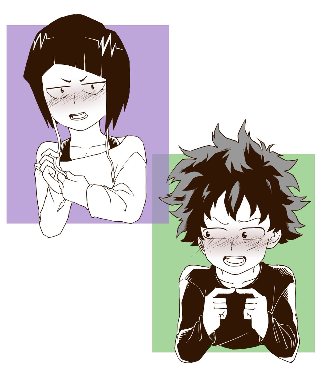 #リプ来たキャラを赤面させる
耳郎ちゃんとデクくん
リプありがとうございました! 