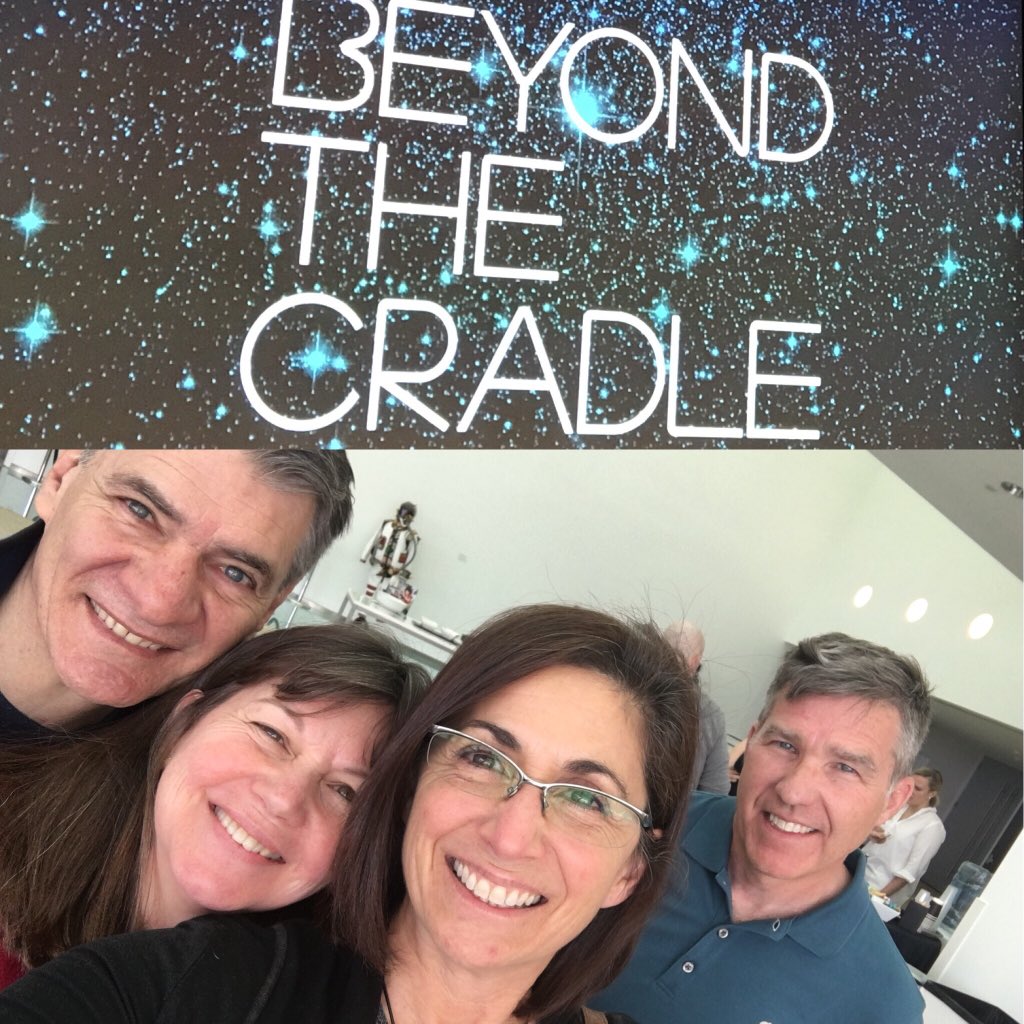 With my astronaut friends at #MIT @medialab #beyondthecradle #spaceexploration @astro_paolo @Astro_Cady #stevebowen #astronauts #goodtimes