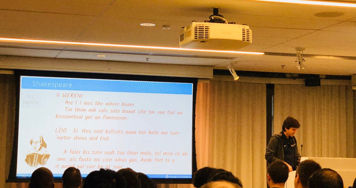 arpitjain2811's tweet photo. At #tensorflow without PhD Session 2: RNN @GDGSeattle @SeaDAML @martin_gorner #gdgseattle #seadaml https://t.co/vrNj3vIKNU