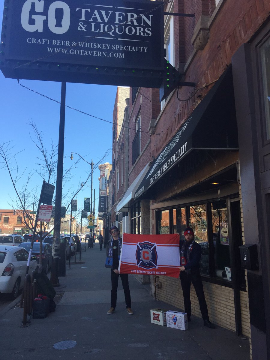 LogansSquares's tweet photo. Until @PubToPitch sorts out the no drinking on the bus BS, we’ll be stocking up &amp; sending a car ahead w/ supplies for our arrival in the North Lot. #cf97 #GoFromGo https://t.co/J6mw3ooIed
