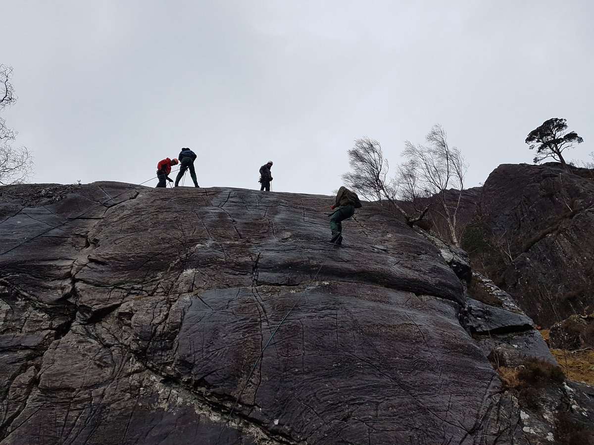 KOutwardbound's tweet image. In the afternoon it was abseiling. Conditions got pretty rough. Thirty mile per hour plus winds, with heavy rain and sleet. Rock face was very slippy. Good job everyone.

#GlenNevis
#ToughItOut
#BraveheartsAll