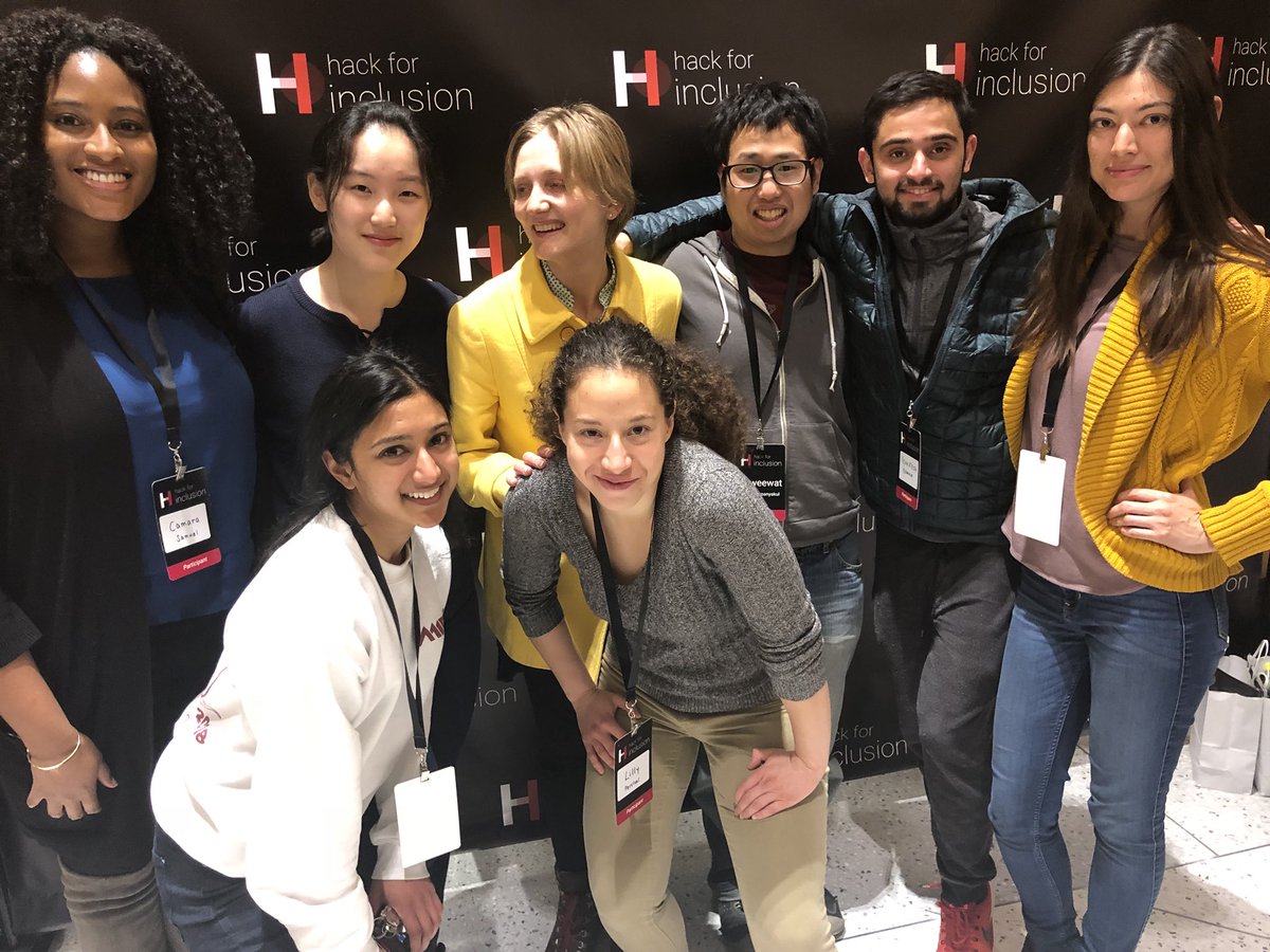 vyedin's tweet photo. What an amazing team! #HigherUp #MITHackForInclusion https://t.co/e2y1GP7X0e