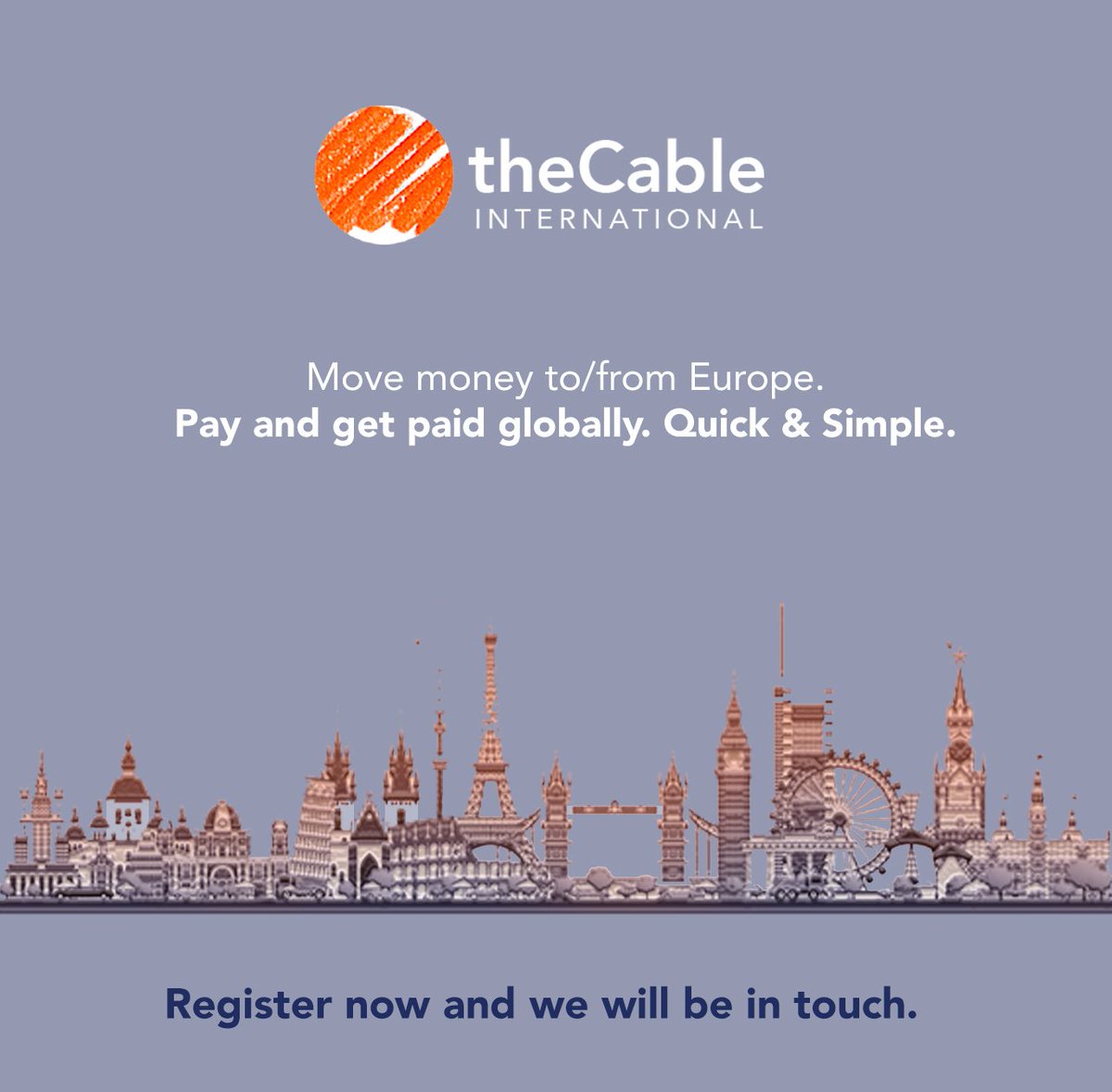 Business in Hong Kong..? Do business in Europe? We can give you great rates. Globally. Quick &amp; Easy. Go register now and we will keep you informed. Save some money...