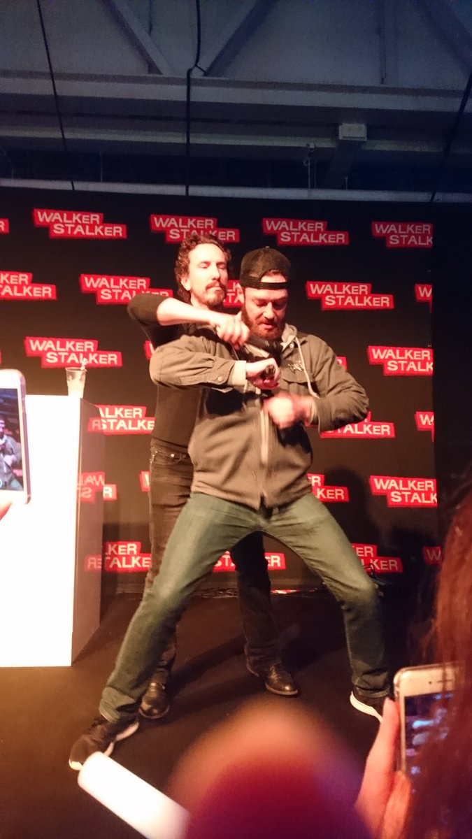 Clarebear230490's tweet photo. Didn't think today could be topped but @RossMarquand @TraynorLand  @JamesAFrazier @RealDaveSolo you just made the ending perfect had the best night I've had in a long time! Such a laugh! Thank you so much ❤️ #dancingqueens #WSCLondon #zombiebash https://t.co/sBOUodGnBZ