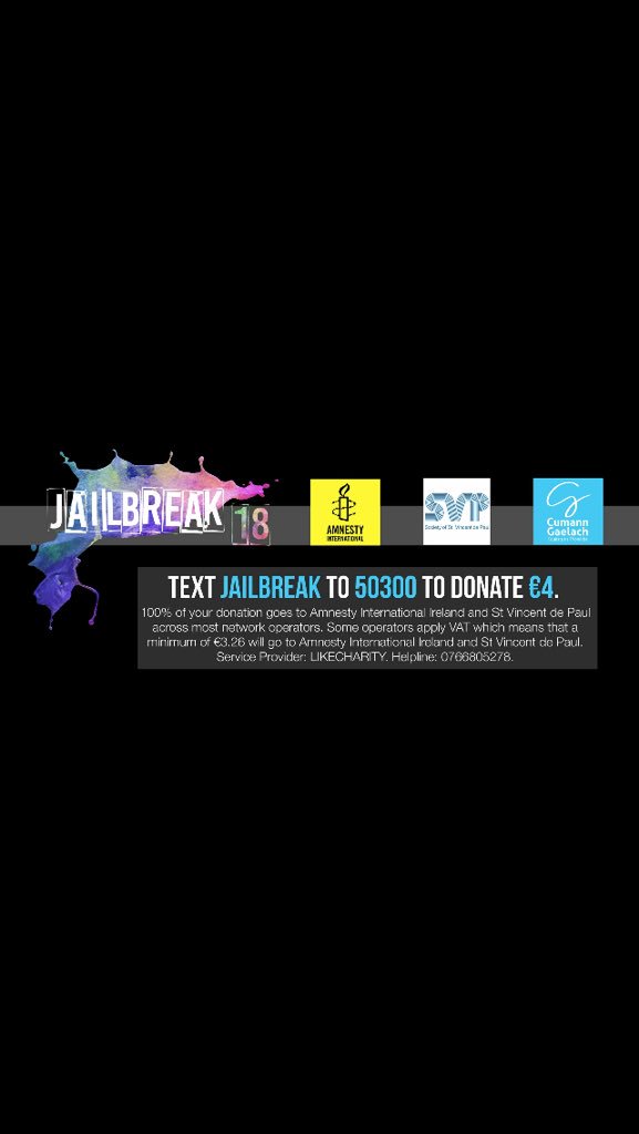 RubyRachelJB18's tweet photo. @BressieGenius any chance of a retweet and support for Ireland's biggest student fundraiser, Jailbreak, aiming to raise €50,000 for @AmnestyIreland and @SVP_Ireland and awareness don Ghaeilge? Go raibh maith agat! ❤️✈️ https://t.co/GUixXLYh3O