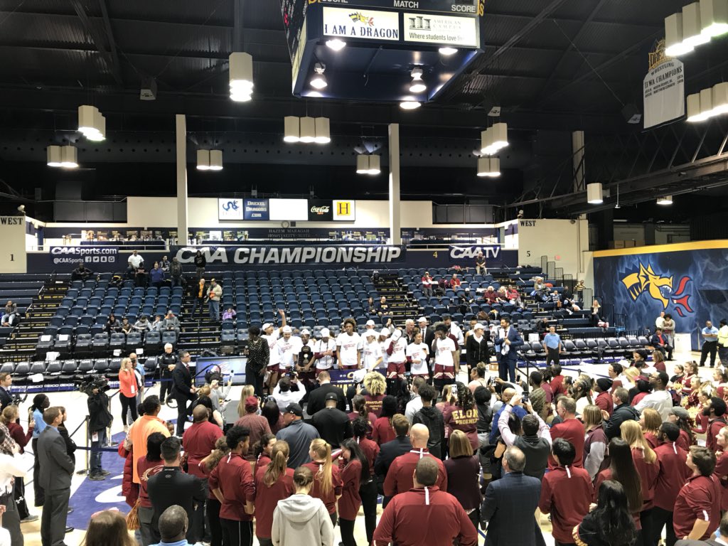 Yup! Still going here at the DAC celebrating <a href="/ElonWBasketball/">Elon Women's Basketball</a>’s #CAAChamps 🏆.