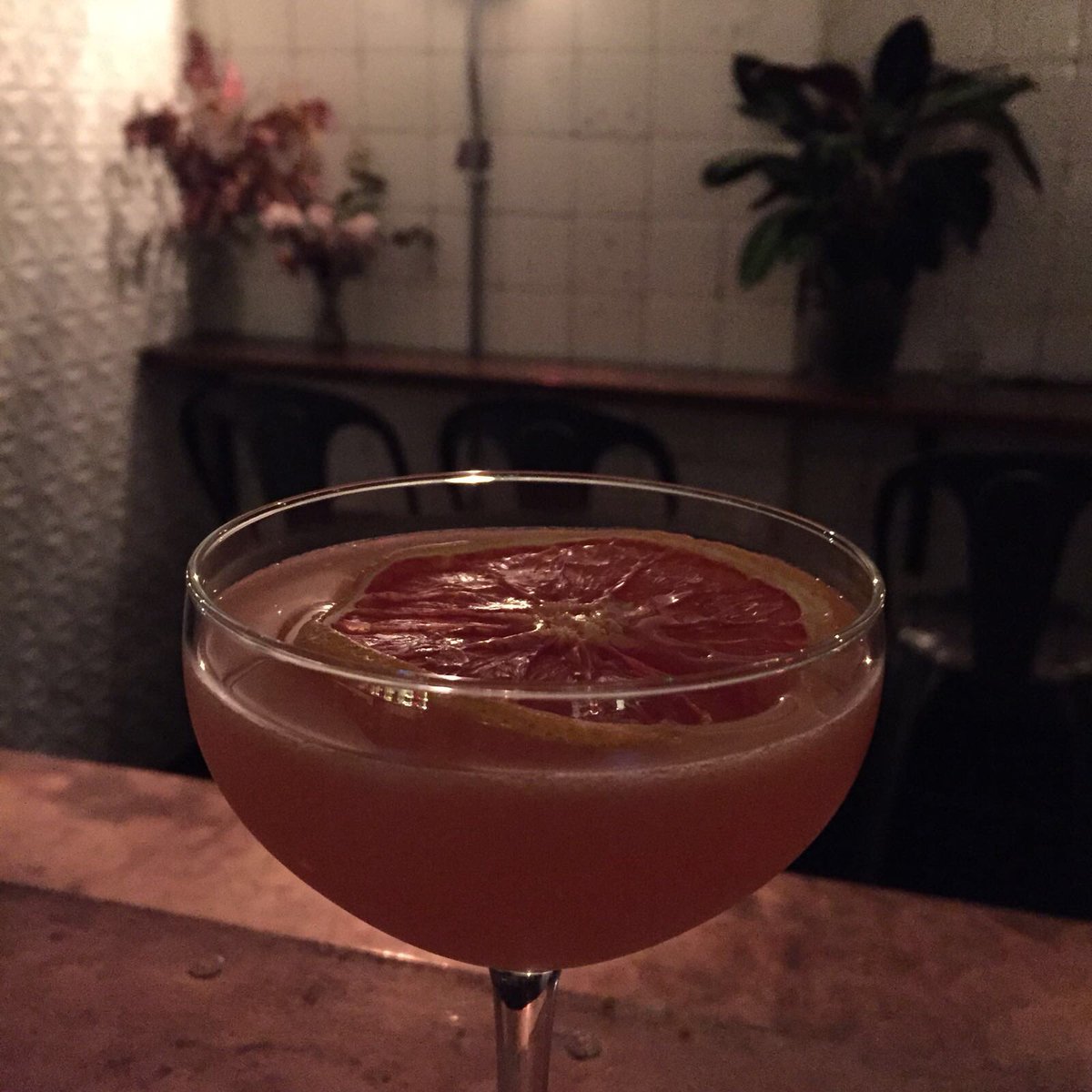 Come have a Miranda. Vodka, galliano, lime, blood orange