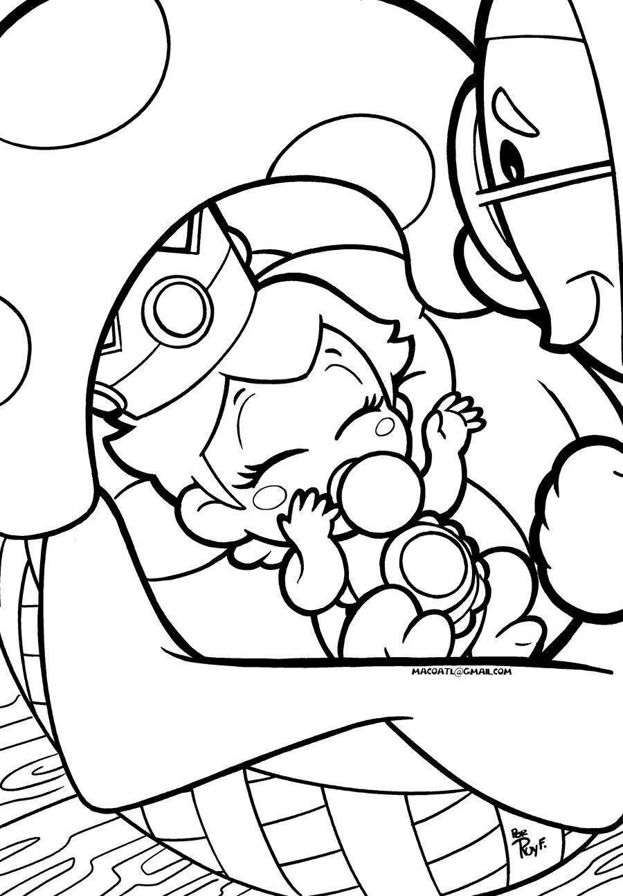 baby rosalina coloring pages