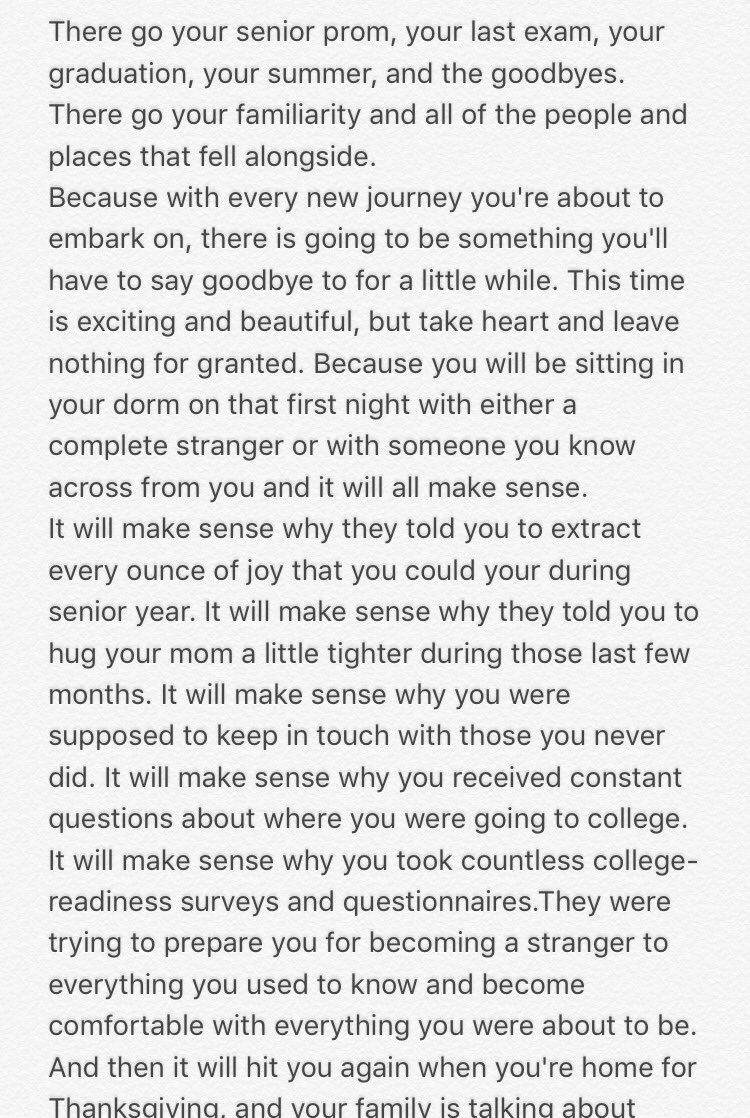 kennedyblaire5's tweet photo. Read this letter to incoming college freshman and it hit me hard. https://t.co/xPmTJrmJgv
