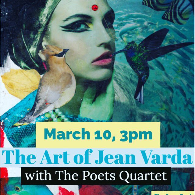 theopenbookgv's tweet photo. Today! 3pm @theopenbookgv #WomensHistoryMonth #womenwhowrite #jeanvarda #art #poetry https://t.co/7RIJnskJJx
