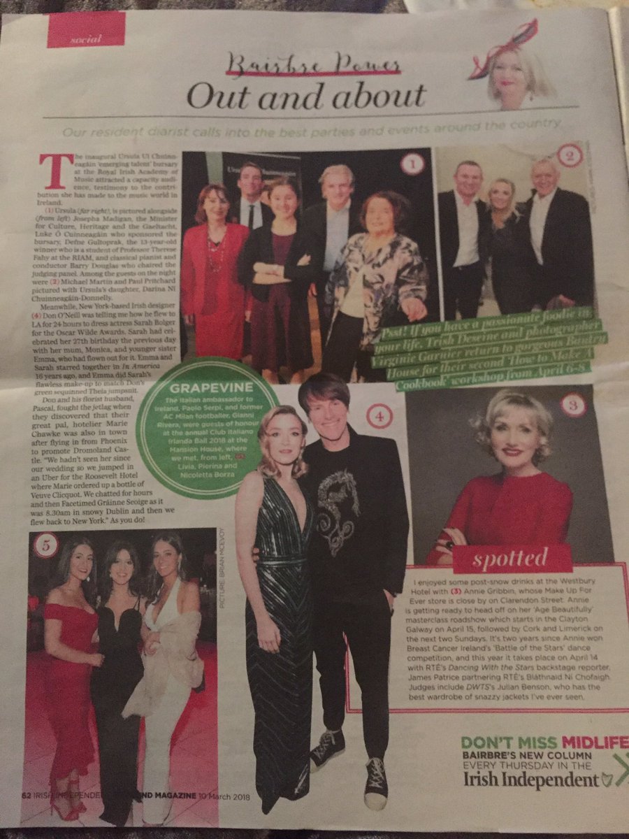 DarinaNiC's tweet photo. Lovely piece & nicely timed ahead of #MothersDay ❤️👌 Many thanks @IndoWeekend @Independent_ie @bairbrepower #proud #indoweekend - @josephamadigan @wbarrydouglas @RIAMDublin https://t.co/q2SgtCSzQG