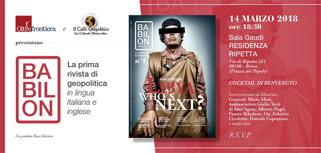 pietrocostanzo's tweet photo. Mercoledì 14 marzo a Roma alle 18.30 presso la Residenza Ripetta, vi invitiamo alla presentazione del numero 1 di #Babilon: il nuovo progetto targato @Oltrefrontiera e @CafeGeopolitico Vi aspettiamo numerosi! https://t.co/TXTimbNfXP https://t.co/sR2KBhlkDm https://t.co/sov3J1auuD