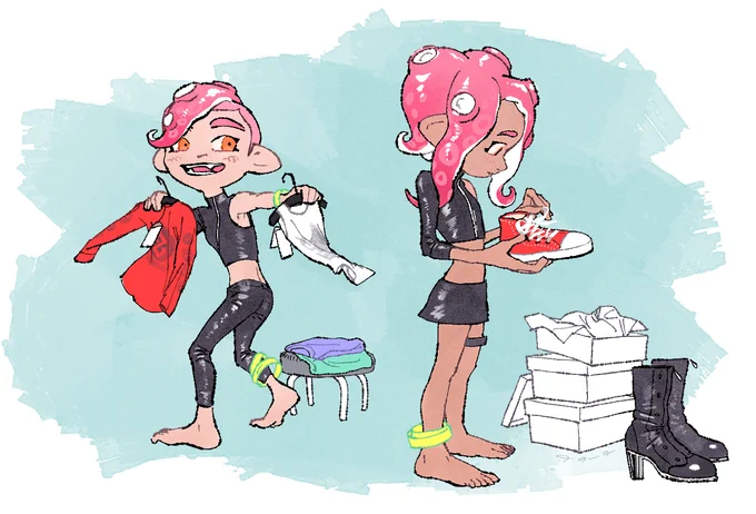 地上に出たら人(タコ)生を楽しんでほしい #Splatoon2 #スプラトゥーン2 