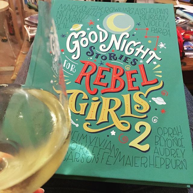 BeingMrsC's tweet photo. My Saturday night... #rebelgirls #rebelgirls2 #goodnightstoriesforrebelgirls #thisgirlcan #wine @rebelgirlsbook #saturdaynight #epig https://t.co/izInQ1gYaj https://t.co/OD1yXk9mEy