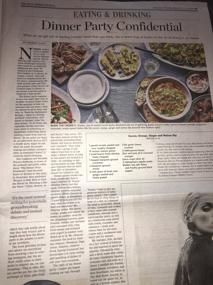 Dig it: The <a href="/WSJ/">The Wall Street Journal</a> spreads the dinner party gospel - featuring @RicoGagliano &amp; <a href="/BFNewnam/">Brendan Francis Newnam</a>'s #BrunchIsHell! Brunchishell.com