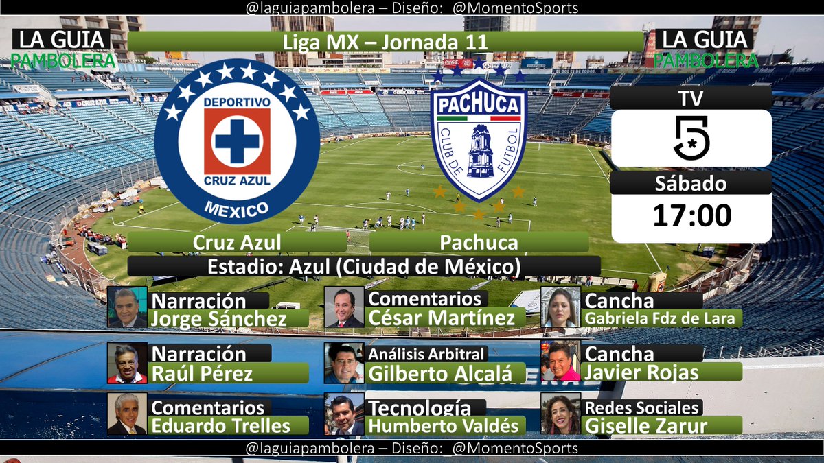 laguiapambolera's tweet photo. HOY: #LigaMX #quetdefine @Cruz_Azul_FC @Tuzos por @MiCanal5 con @jsanchez_tdn @raul_perez_ @eduardotrelles @cesarmartinezmx @Gilalcala @BETO_VALDES @gabyfernandeztd @javier_rojastd y @giselle_zm (16:45hrs) https://t.co/ii4rgaEHZ6