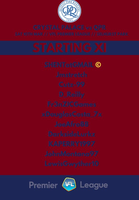 VFLQPR_'s tweet photo. 📝Team Sheet for our 9PM game v @VFLCrystal 
      @TheVFL_ https://t.co/eEnXkTtJIa