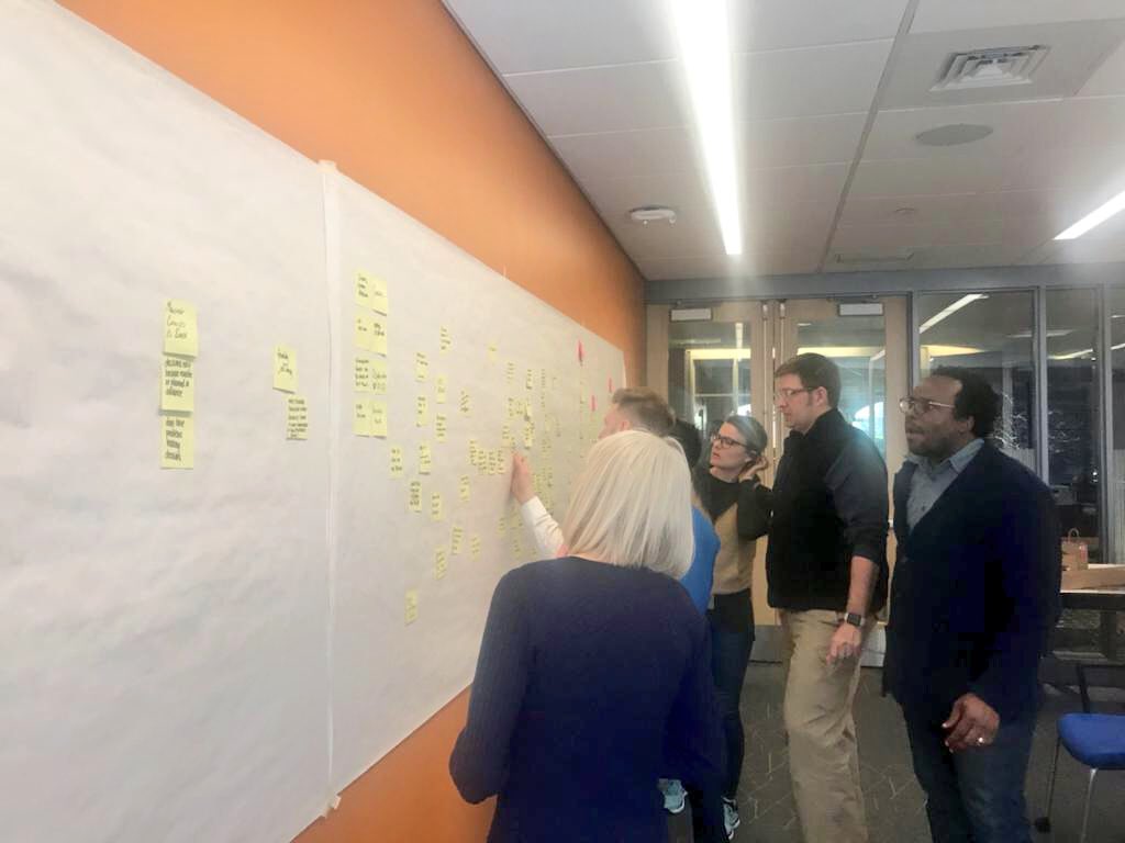 BaltimoreJam's tweet photo. Here are our two #sense! 🤪🤗 #sensemaking after our rounds around town asking ppl our interview questions. #bsj2018 #baltimorejam #gsjam https://t.co/oQ3RDPQw7o