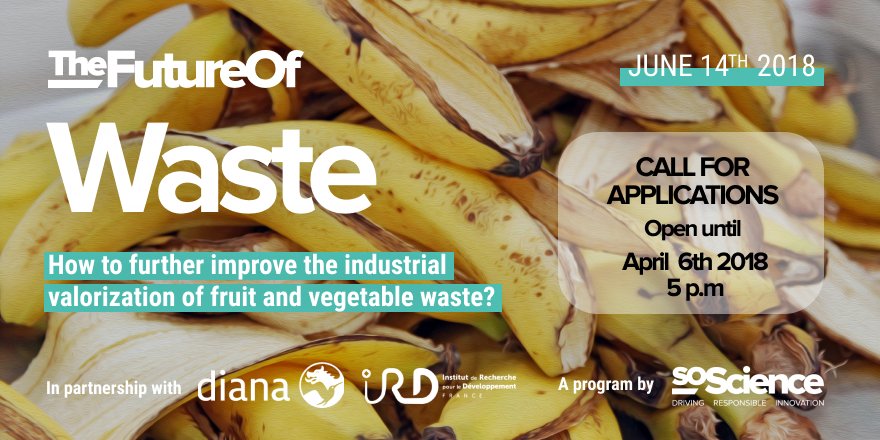 SoScienceTweet's tweet image. Transformons ensemble les #dechets de fruits et légumes en véritables #coproduits à forte valeur ajoutée ! Rejoignez la communauté d’experts du prochain #TFO et engagez de nouvelles collaborations à #impact ! #EconomieCirculaire #waste #ODD / Infos -&amp;gt; buff.ly/2FUVNbt