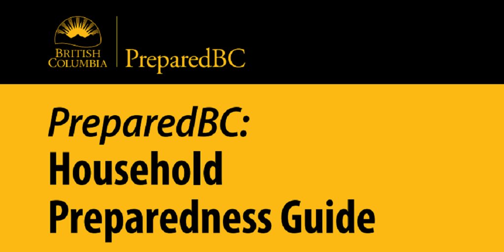PreparedBC's tweet photo. Why not take time this #weekend to get your home &amp; family #prepared for an #emergency? We've made it easy with our handy Household Preparedness Guide: https://t.co/OWKVpuOWcJ https://t.co/6JvF2uFonr