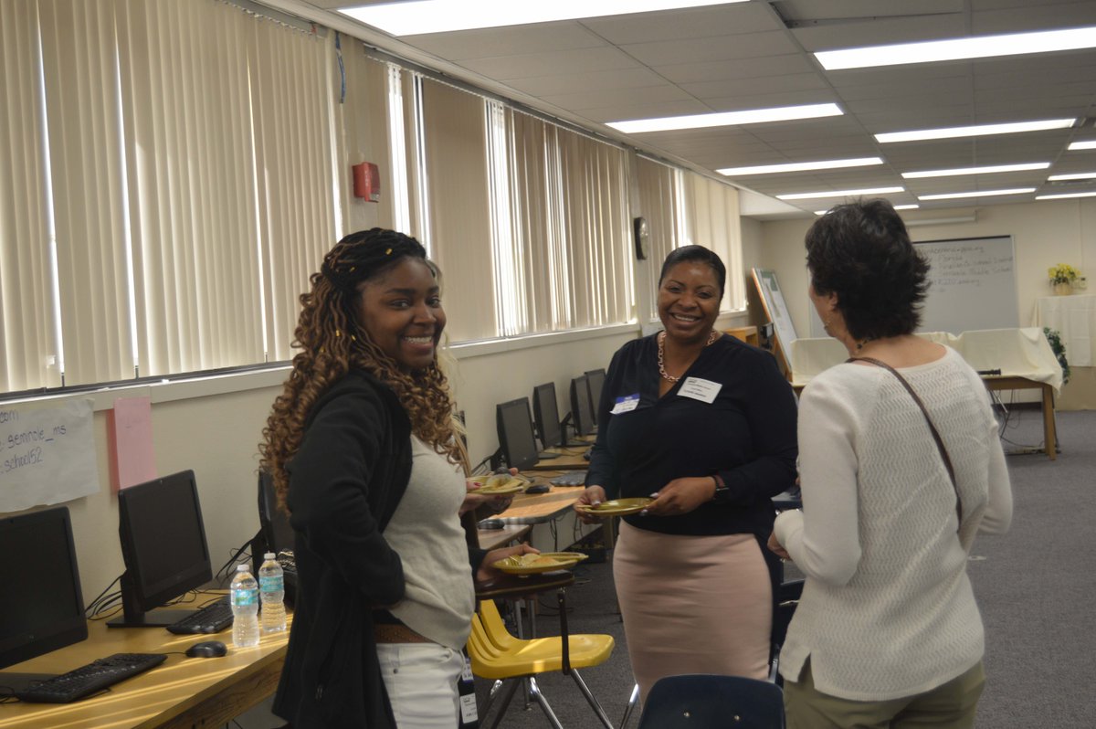 my_pcs's tweet photo. At Seminole Middle School's Women in STEM breakfast,  young female scholars interacted with women who work in science, technology, engineering and math careers. #PCSSTEM https://t.co/zfdY58E1Jn