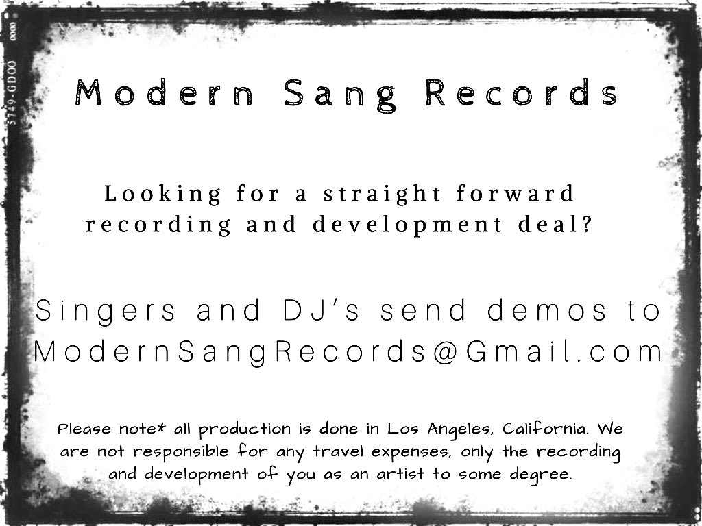 Are you Modern Sang? Send us a demo or an audition video to modernsangrecords@gmail.com #LosAngeles