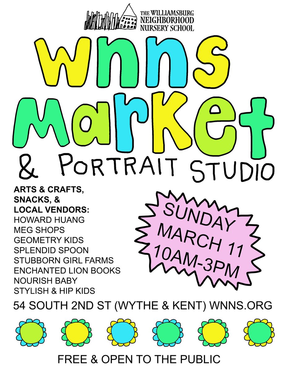 WNNSchool's tweet photo. It's back! The WNNS Market is March 11th, from 10-3! All are welcome. Come one and all! https://t.co/LEwWCBGqXe