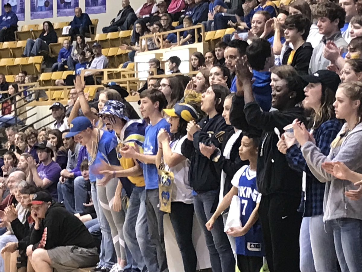 VikingBands's tweet photo. I’m here to tell you, these PK kids are awesome! This student section took bus ride after bus ride after bus ride to support our team. Not only that, but they helped the band haul equipment every day, in and out, on and off the bus. #PKALLDAY https://t.co/VjKqbPGhmO