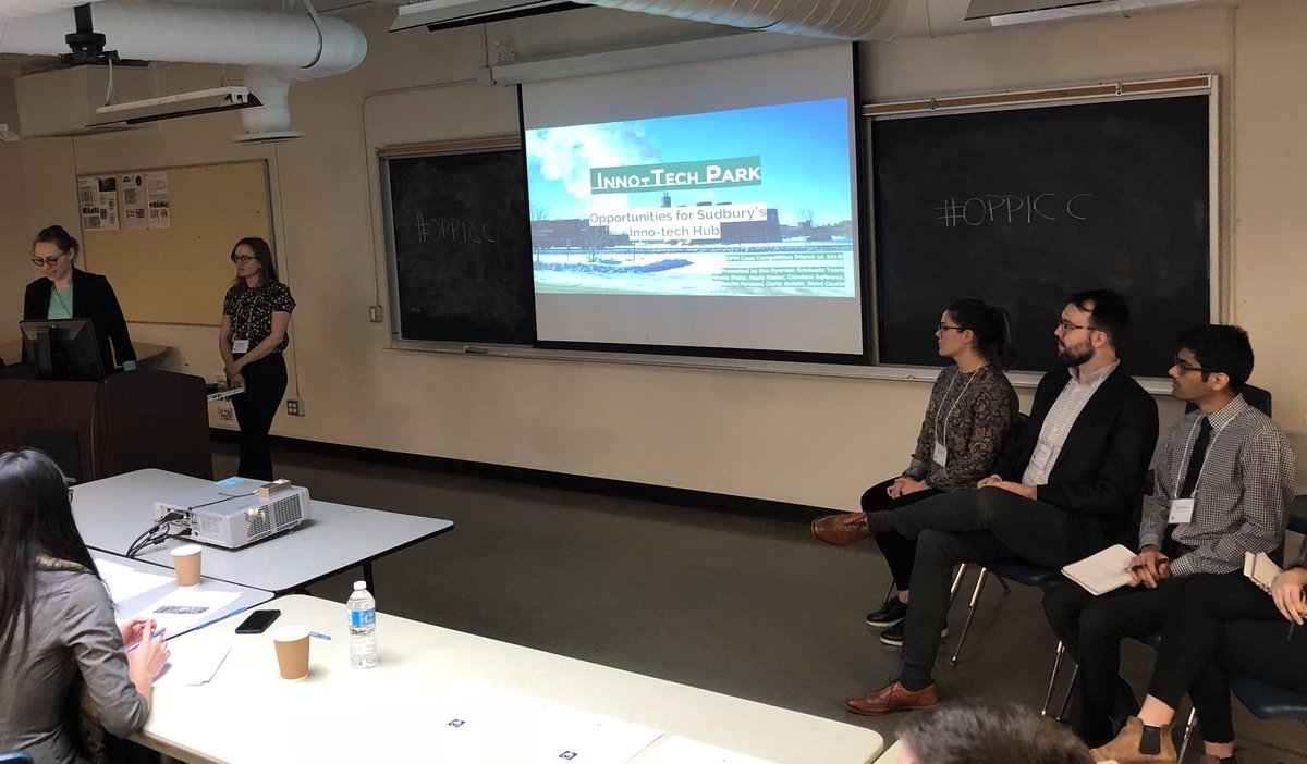 OntarioPlanners's tweet photo. Last, but certainly not least, is the @theRPGSA team with their proposal on InnoTech Park in #Sudbury! #oppicc #futureRPPs #PlanningStudents https://t.co/OxWQjKBlOI