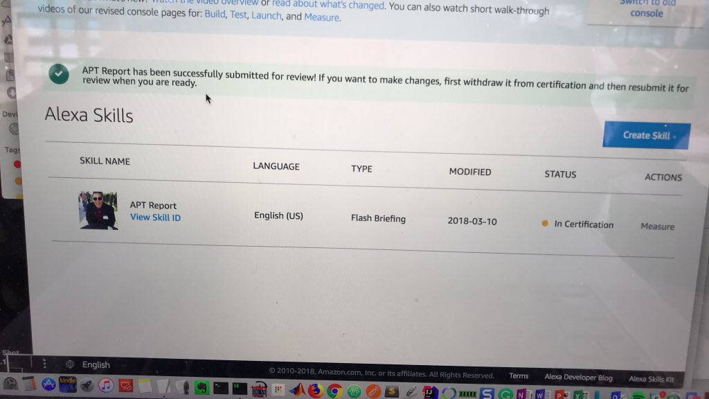 MarcoFigueroa's tweet photo. I won an echo dot yesterday for best dressed so I decided to create an echo app called APT reports. I started it at 4am and it took me 12 hrs to complete the thing! “Alexa what is the APT daily report!!!” Lol I had to do it! #sas2018 https://t.co/rn0U2Sy3mf