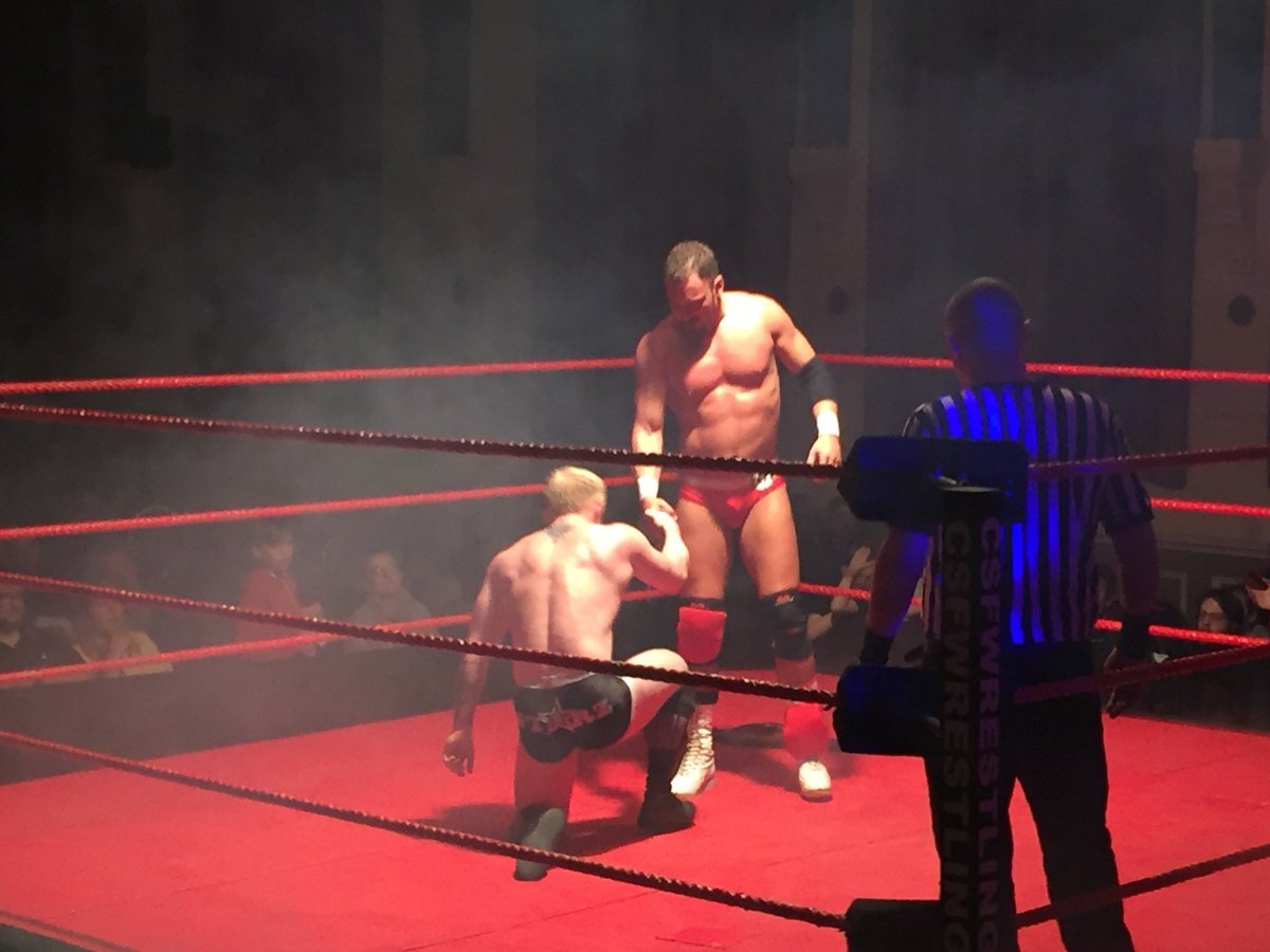 Tonight I gave my all and couldn’t put him down. Until next time.. Incredibly worthy champion and one of the country’s best. @CSF_WRESTLING <a href="/5StarWrestling/">Brand</a>