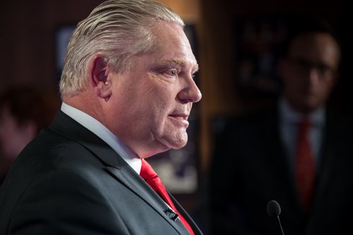 CBCToronto's tweet photo. BREAKING: Doug Ford narrowly wins Ontario PC leadership race, sources say. #onpoli #PCPOLdr #PCPO https://t.co/MwWIC7ojXb