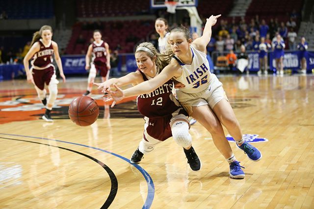 amtino's tweet photo. Perhaps the game-swinging play, as Wheeling Central's Hannah White (12) gets the steal from St. Joe's Paige Shy (32). #WheelingCentral #wvgirlsbb #Canon #1DX #SportsPhotography #celebration #twitter https://t.co/osETnPMIZI https://t.co/RsWuNxTaB8